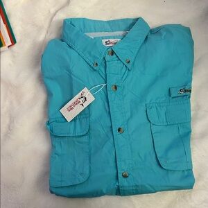 Salt Life Turquoise Short-Sleeve Angler Shirt